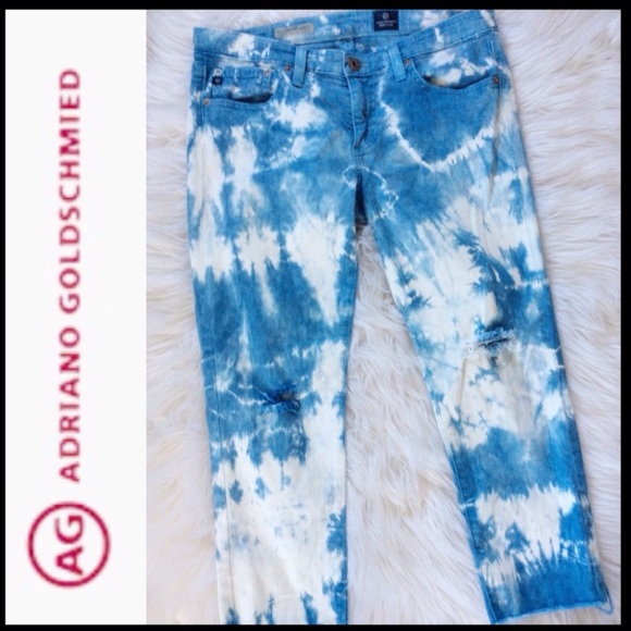 AG Super Skinny Tie Dye Distressed Ankle - Picture 2 of 8